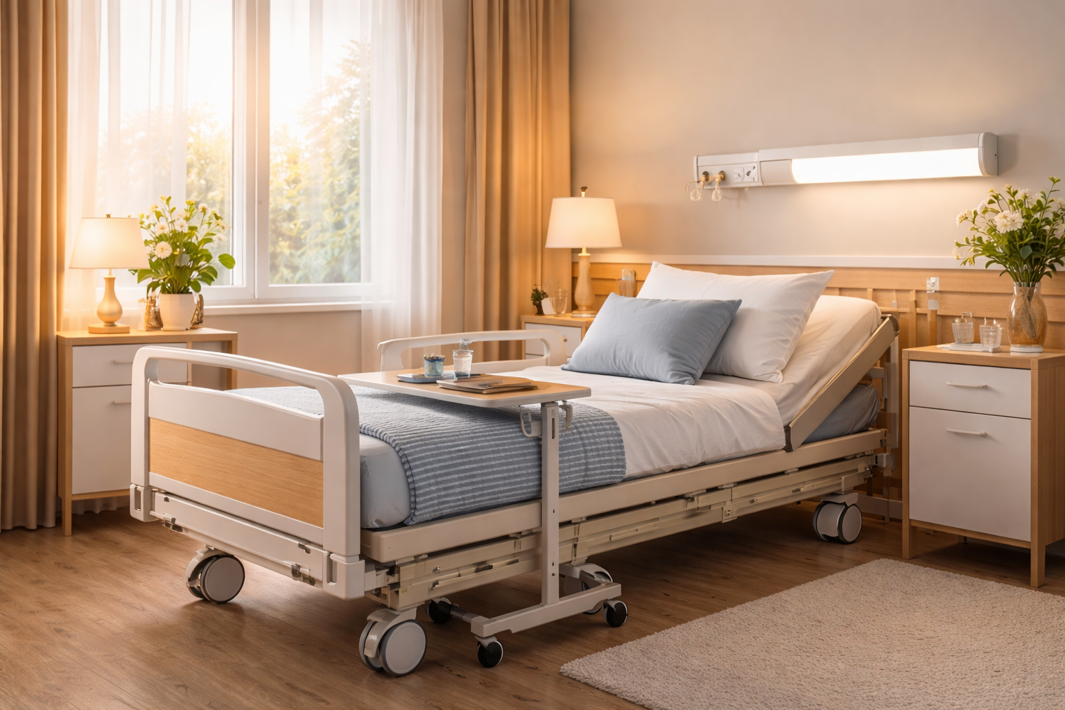 Cama clínica para recuperación en casa